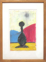 Black Pawn, Oil Pastel, 1981